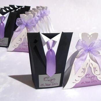 Bridal Wedding Favors Candy Boxes, Tuxedo Candy..