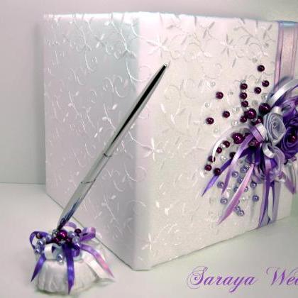 Wedding Guest Book And Pen, Personalized Guest..