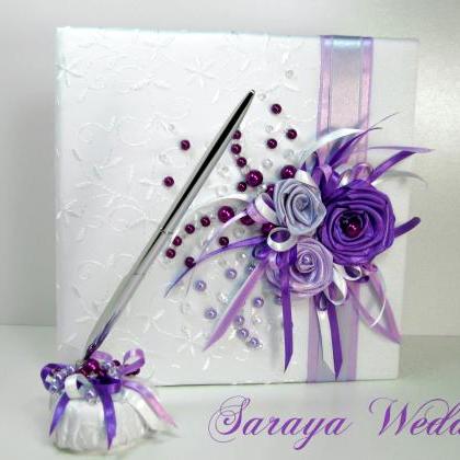 Wedding Guest Book And Pen, Personalized Guest..