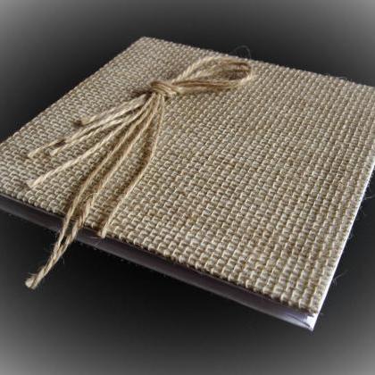Rustic Wedding Guest Book Burlap And Flax,..