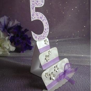 Numbers For Tables, Wedding Table Numbers, Purple..