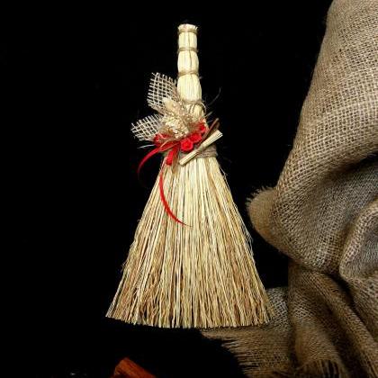 Rustic Wedding Broom Dried Flowers And Roses Wedding Brooms