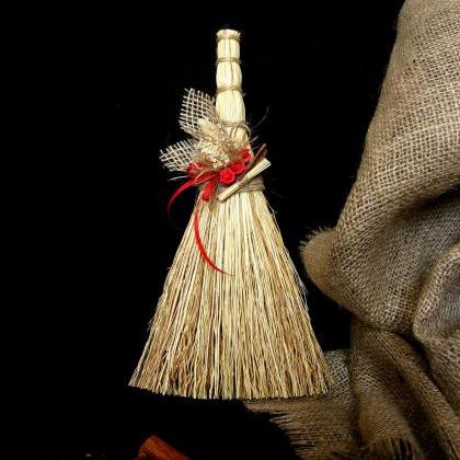 Rustic Wedding Broom Dried Flowers And Roses,..