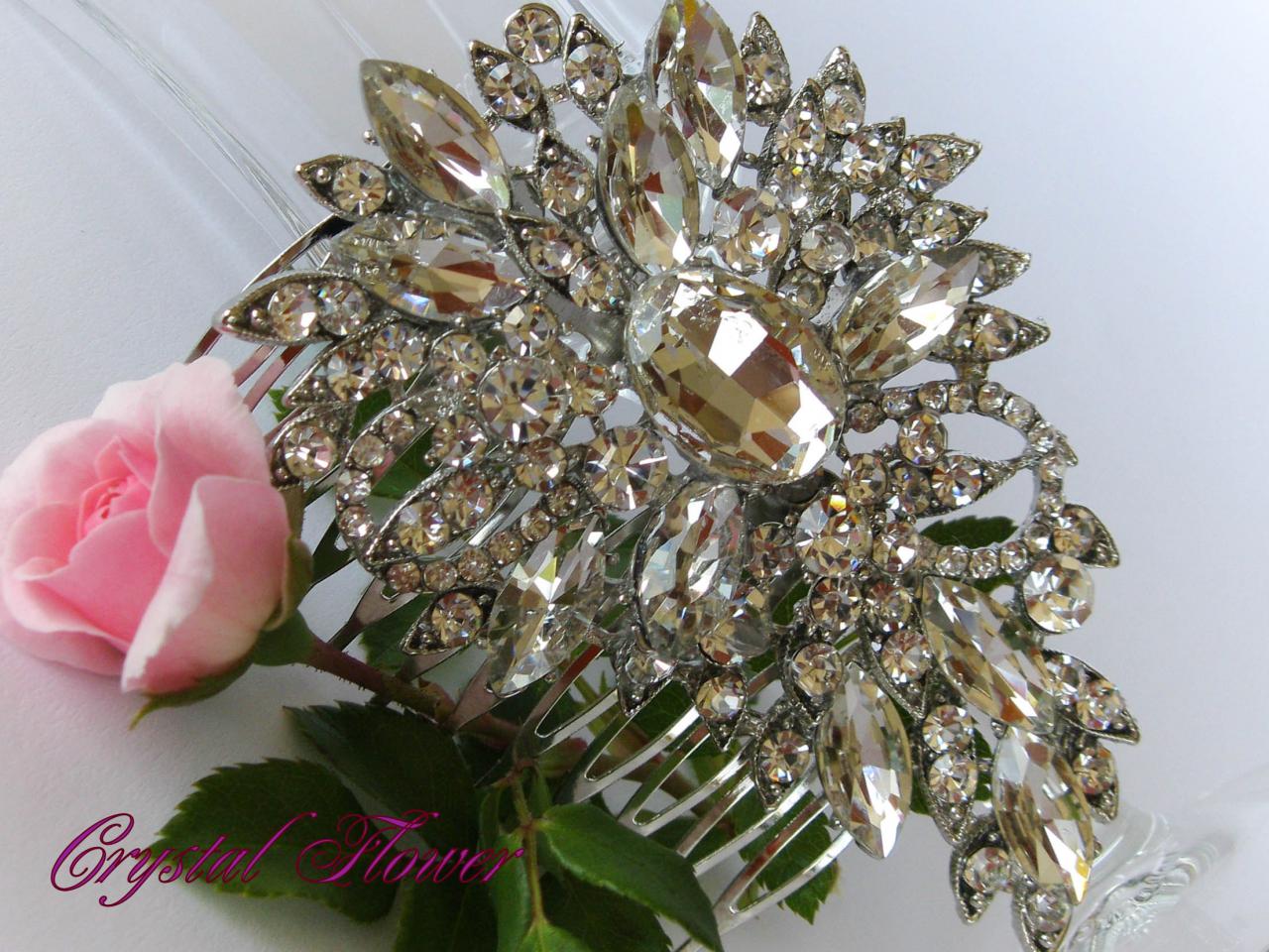 Swarovski Cristals Bridal Comb,bridal Hair Comb,wedding Crystal Comb,rhinestone Comb