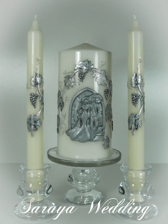 Wedding Unity Candles Bride And Groom Handmade And Hand