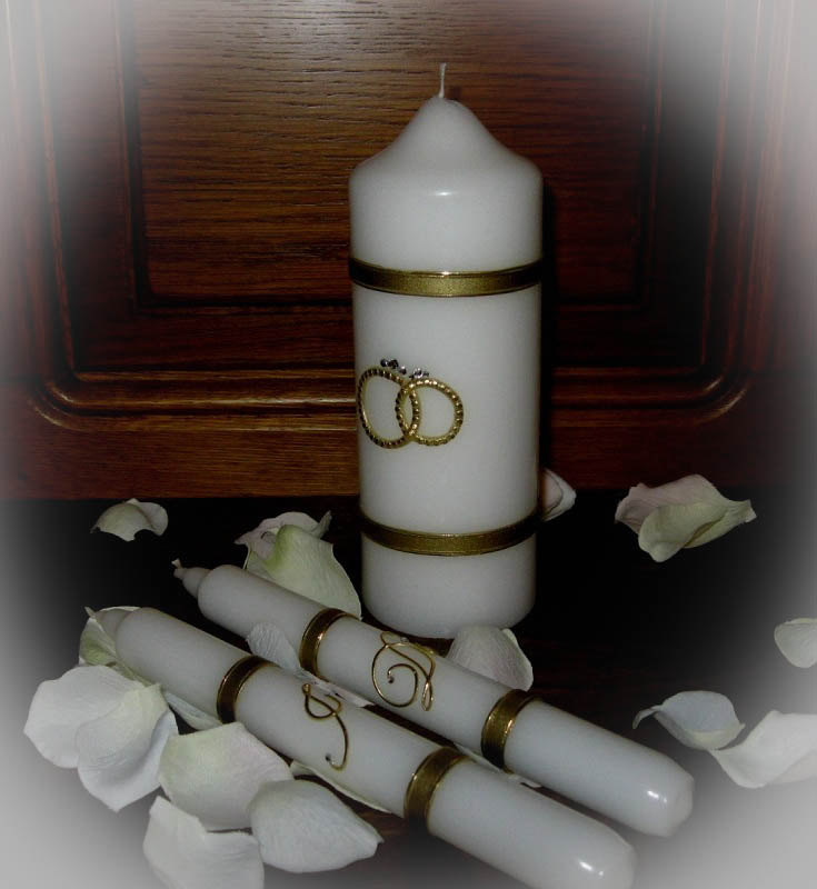 Wedding Unity Candles "i Do", Swarovski, Handmade, Hand Decorated, Pillar Candle, Taper Candles, Personalized Candles,