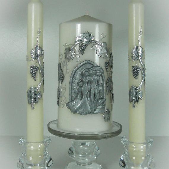 Wedding Unity Candles I Do Swarovski Handmade Hand Decorated